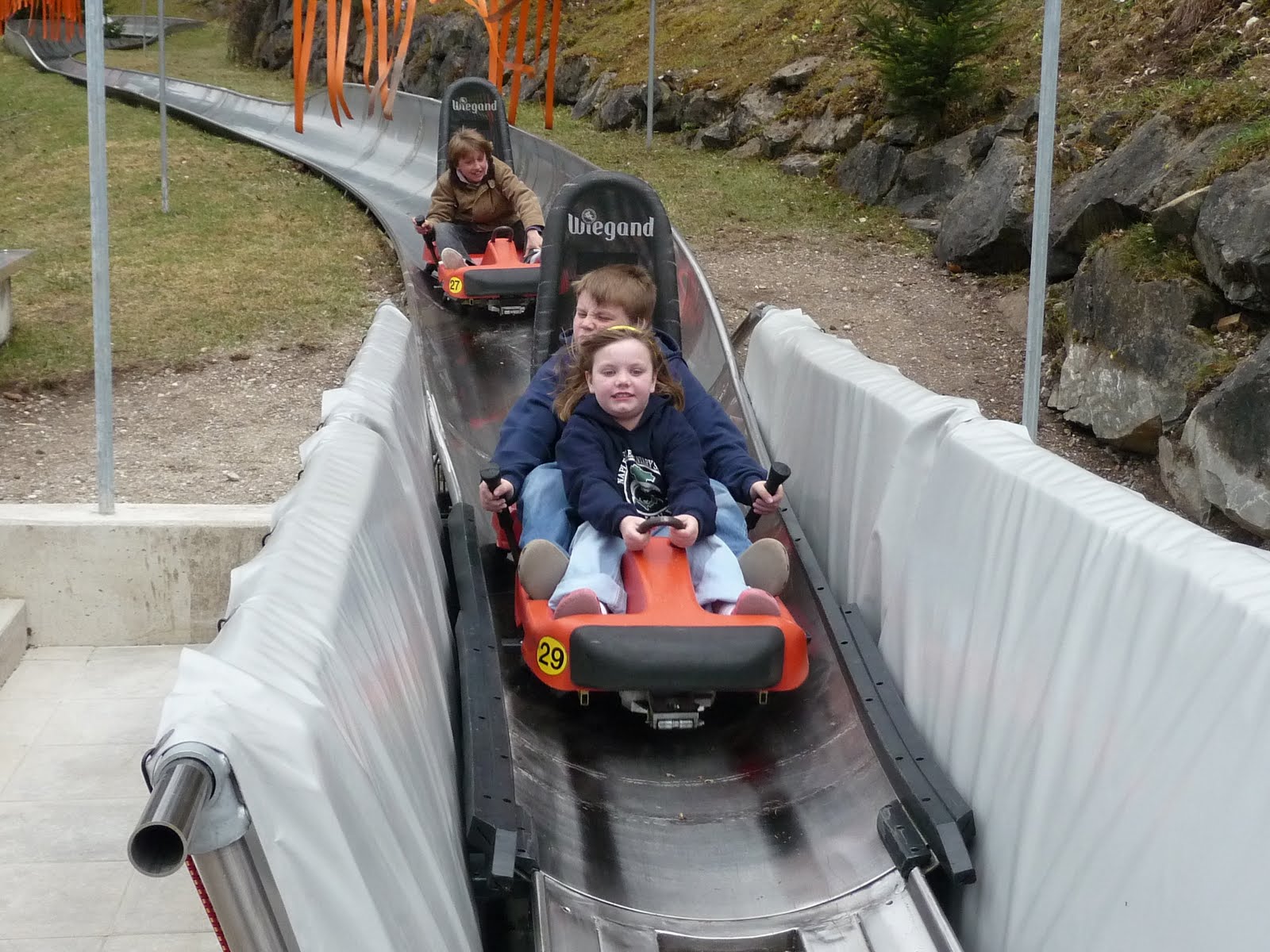 The Solley's in Italy Toboggan Ride/ Alpine Slide = FUN