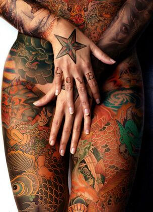 medieval tattoos. Star and Love tattoos