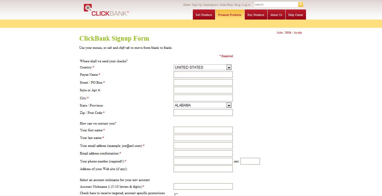 วิธีการสมัคร ClickBank | Basic Clickbank