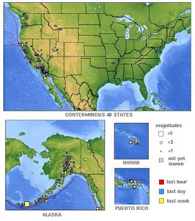 Latest Earthquakes in the USA - Last 7 days