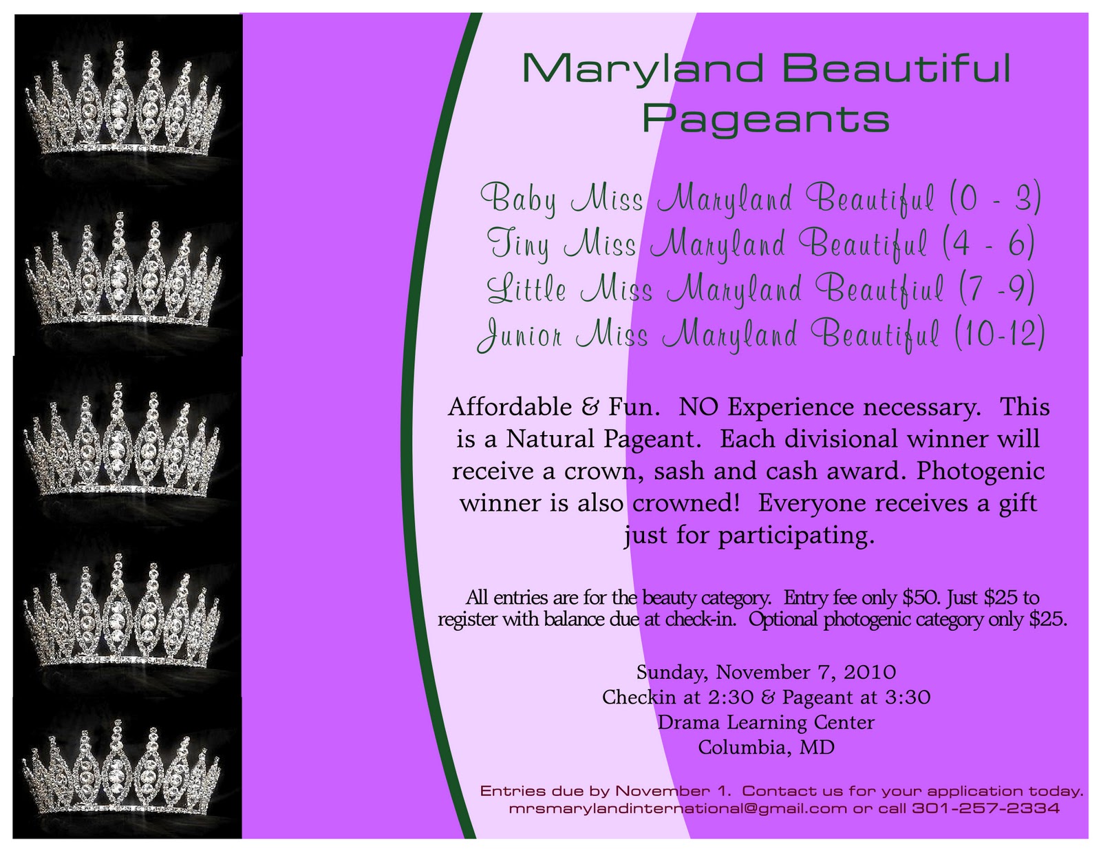 Pageants & Pearls Little Beauties in Maryland