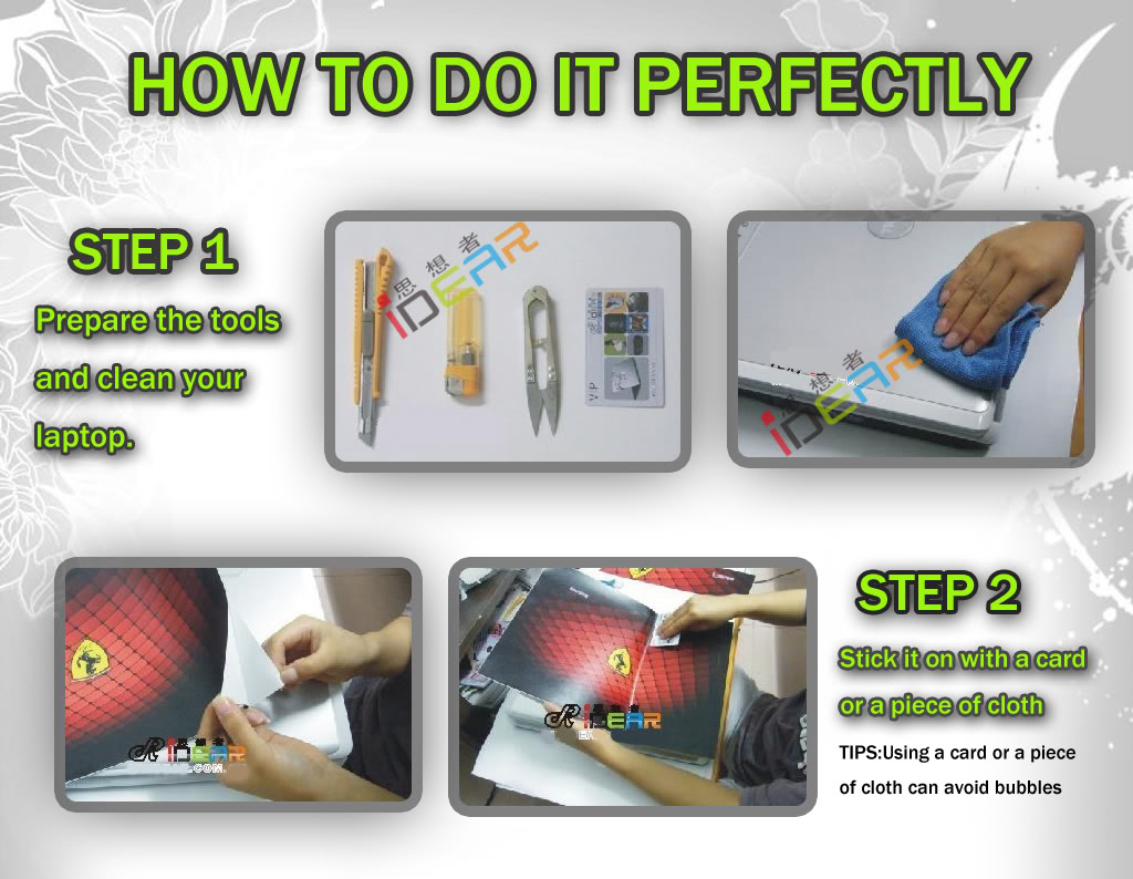 Laptop Skin Notebook Skin Art Theme Decal Step By Step How To