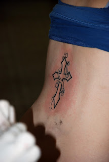 celtic cross tattoo for girls