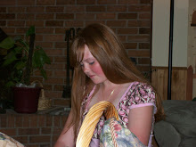 Our girl opening her birthday presents