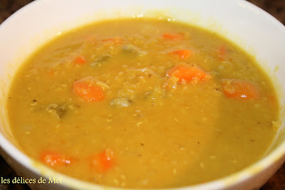 les délices de mel: Potage au cumin et aux lentilles rouges