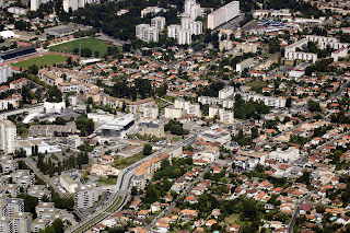 photo aerienne ville de Merignac - Le centre ville