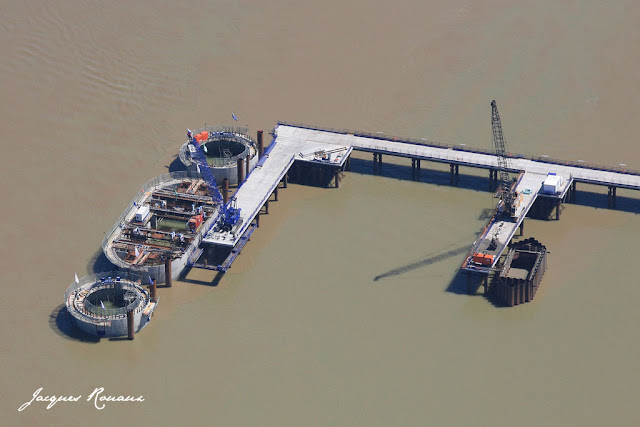 vue aérienne chantier pont Bacalan Bastide à Bordeaux