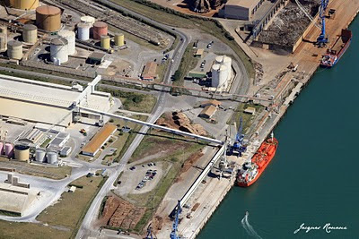 Photo aérienne du port de Bayonne