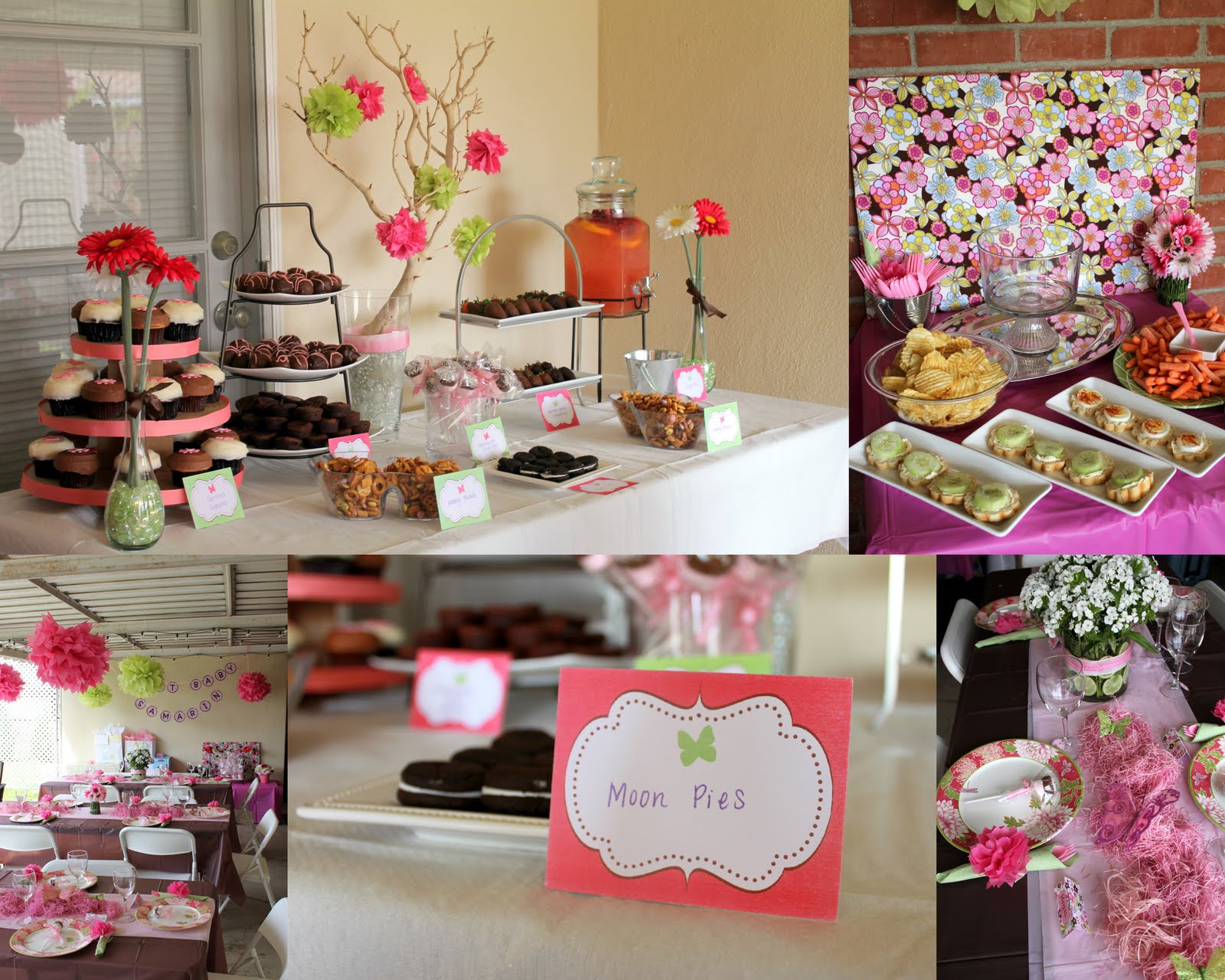 Whimsy & Wise Events: Pink & Brown Garden Baby Shower