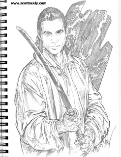 Scott Neely's Scribbles and Sketches!: ADRIAN PAUL as the HIGHLANDER ...