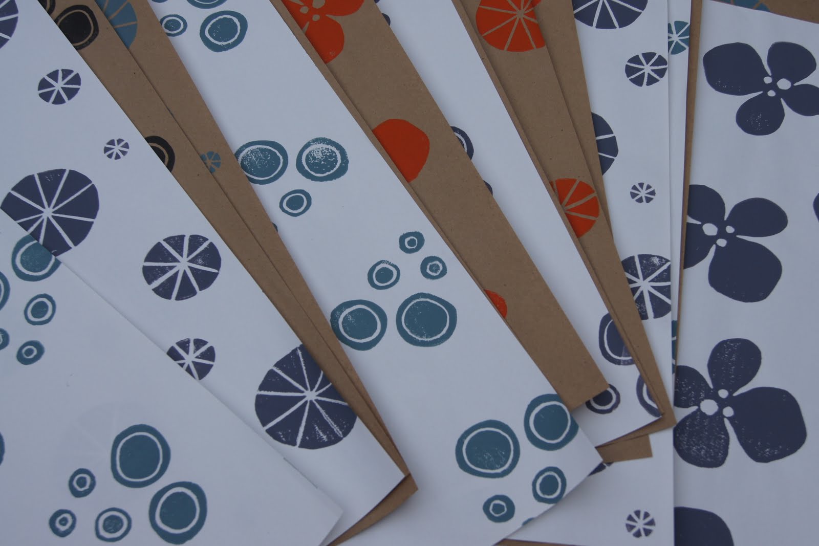 print it! block printed wrapping paper