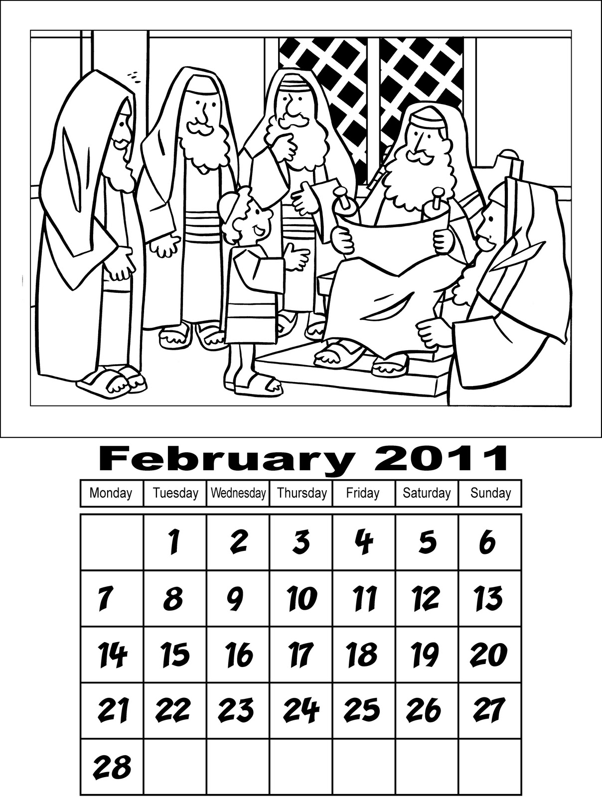 My Little House Calendar For February 2011