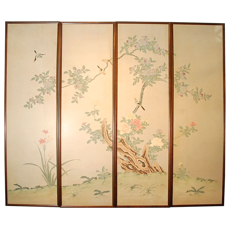 Chinoiserie Chic: Framed Chinoiserie Wallpaper Panels