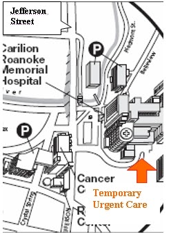 Carilion Clinic Updated 5 20 - Temp Urgent Care Map