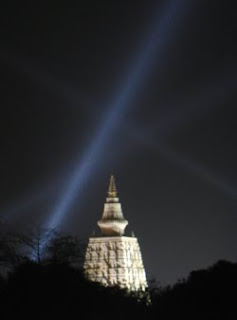 Bodhi temple at night