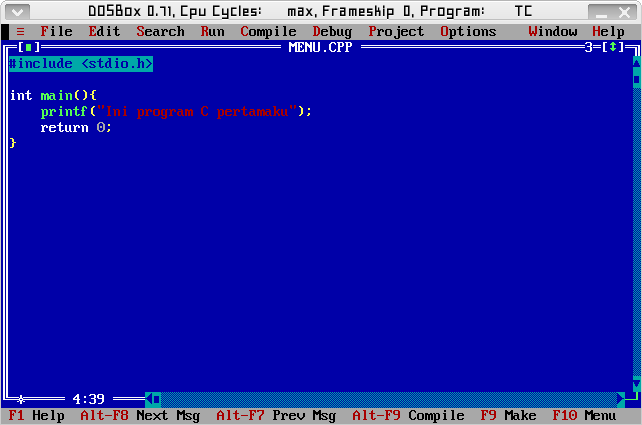 Borland Turbo c++ 3.x. Hello World Borland c++. Turbo c++ 3. 862. Коробка c++. Return n 3