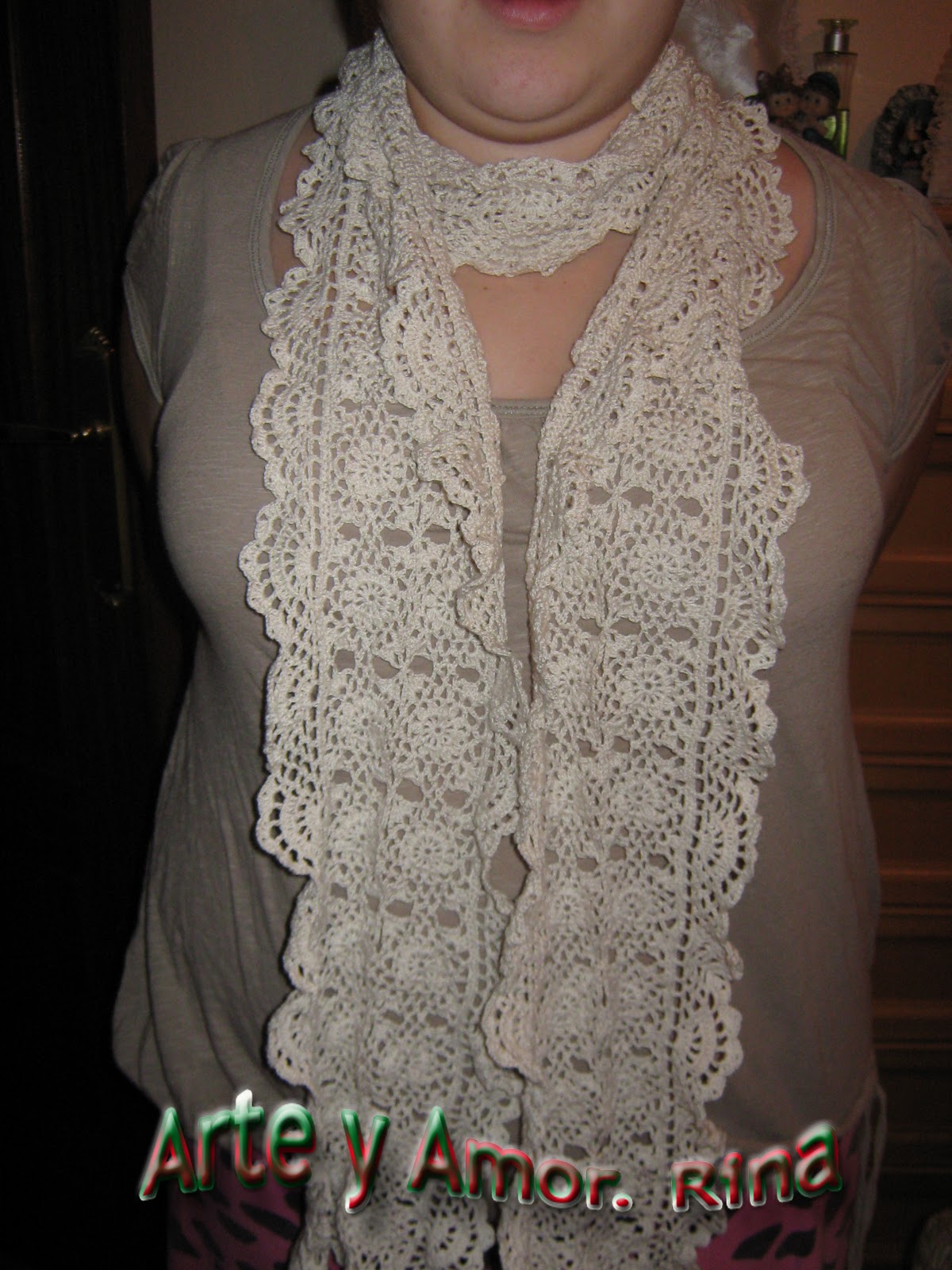 bufanda crochet mujer