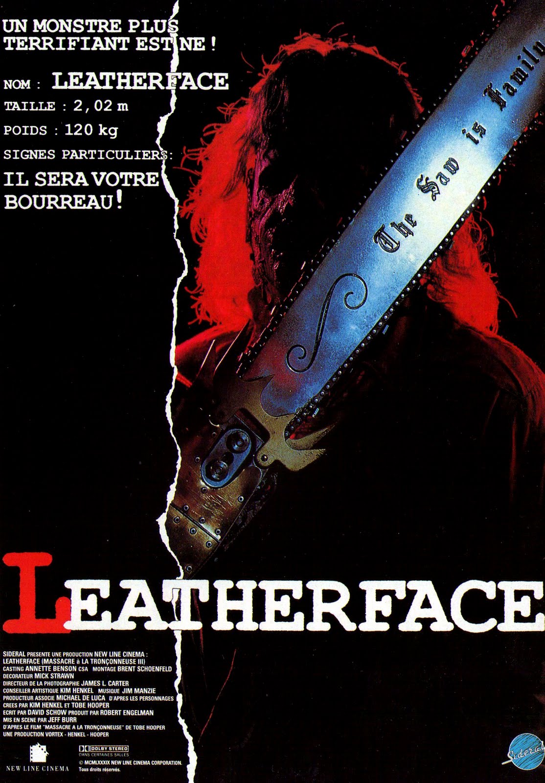 Leatherface : Massacre à La Tronçonneuse 3 BACK TO THE MOVIE POSTERS: Leatherface, massacre à la tronçonneuse 3
