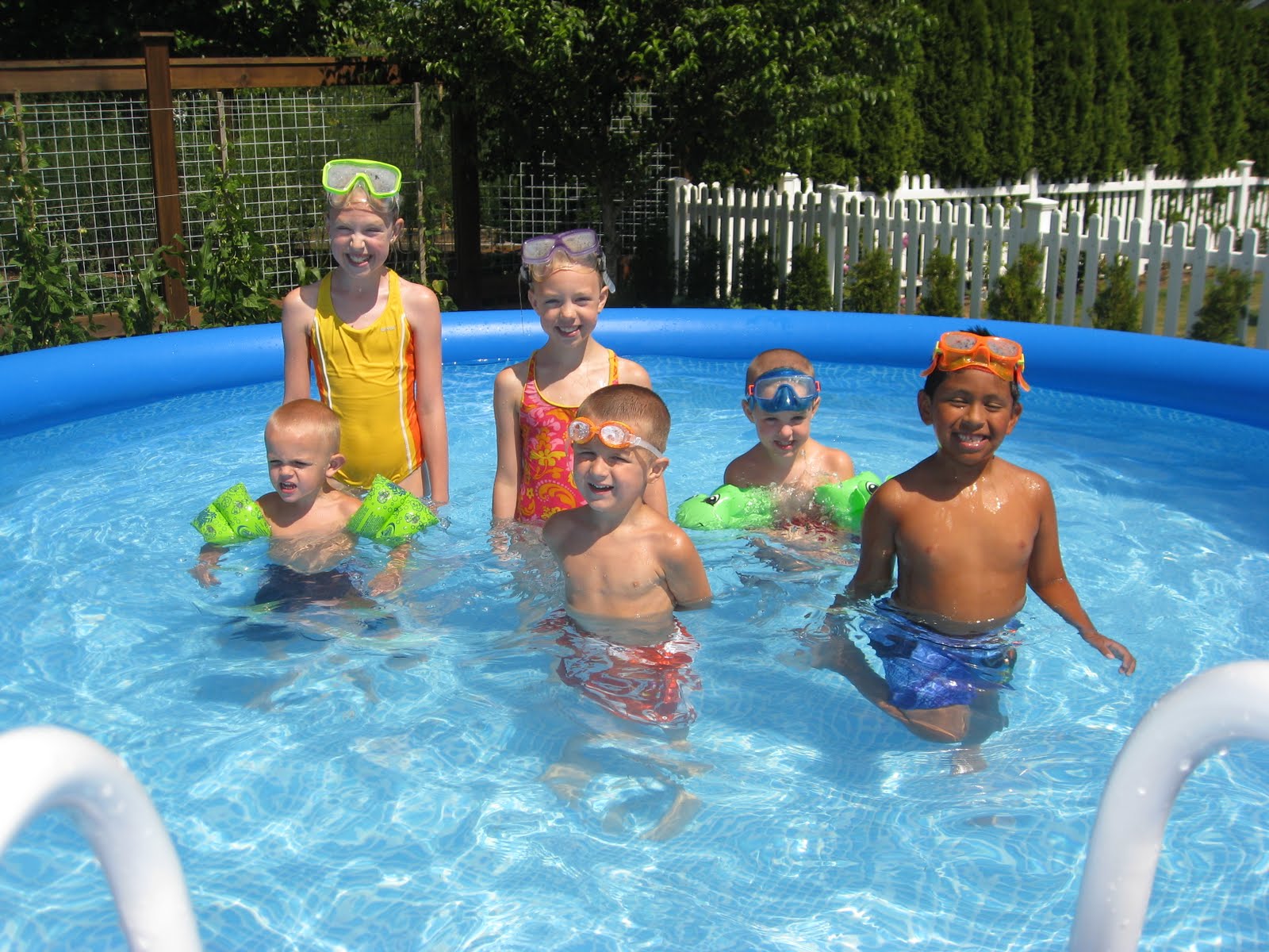 The Scheib Family: Hot Sunny Days = Swimming Pool Fun!