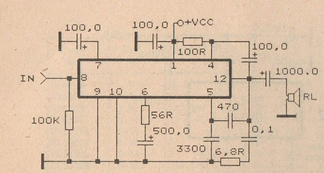 TBA810 Audio Power Amplifier circuit diagram