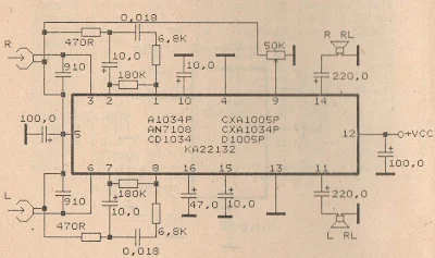 Power Amplifier Circuit with IC AN7108