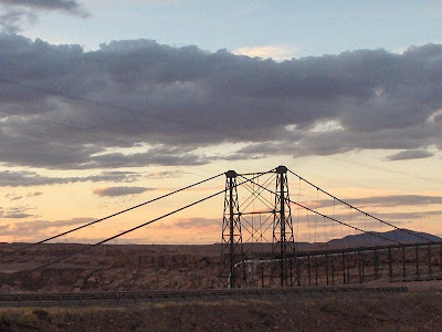 Old bridge over the Little Colorado River Cameron Arizona