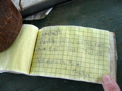 Notepad in North Rim lookout tower North Rim Grand Canyon National Park Arizona