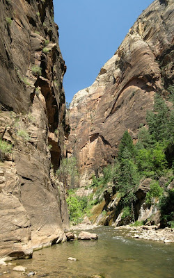 Entering The Narrows Virgin River Zion National Park Utah