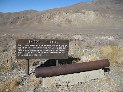 Piece of Skidoo pipeline Death Valley National Park California