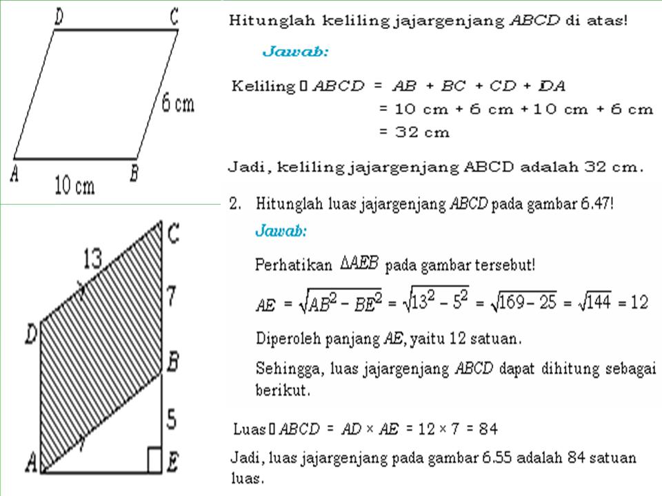 SIFAT , RUMUS KELILING DANLUAS JAJAR GENJANG BESERTA