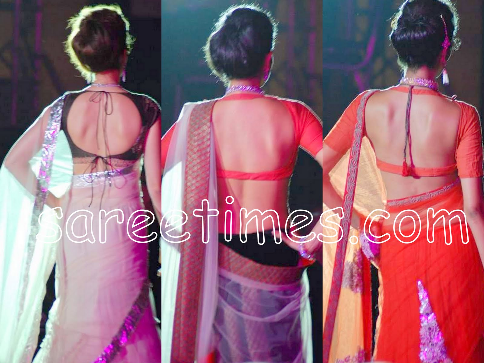 Latest  sareetimes for 2010 designs for  Saree blouse sarees Back Blouse  Designs