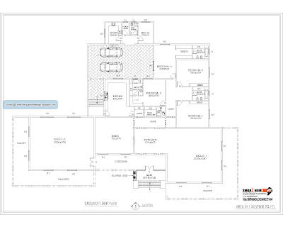9806 Sqft Single Floor Home Floor Plan Elevation