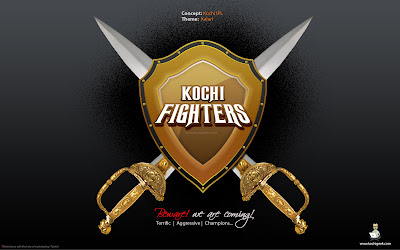Kochi Fighters (Kalaripayattu): another Concept logo for Kochi IPL Team
