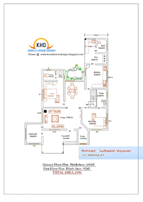 Kerala new home plan - 2497 Square Feet