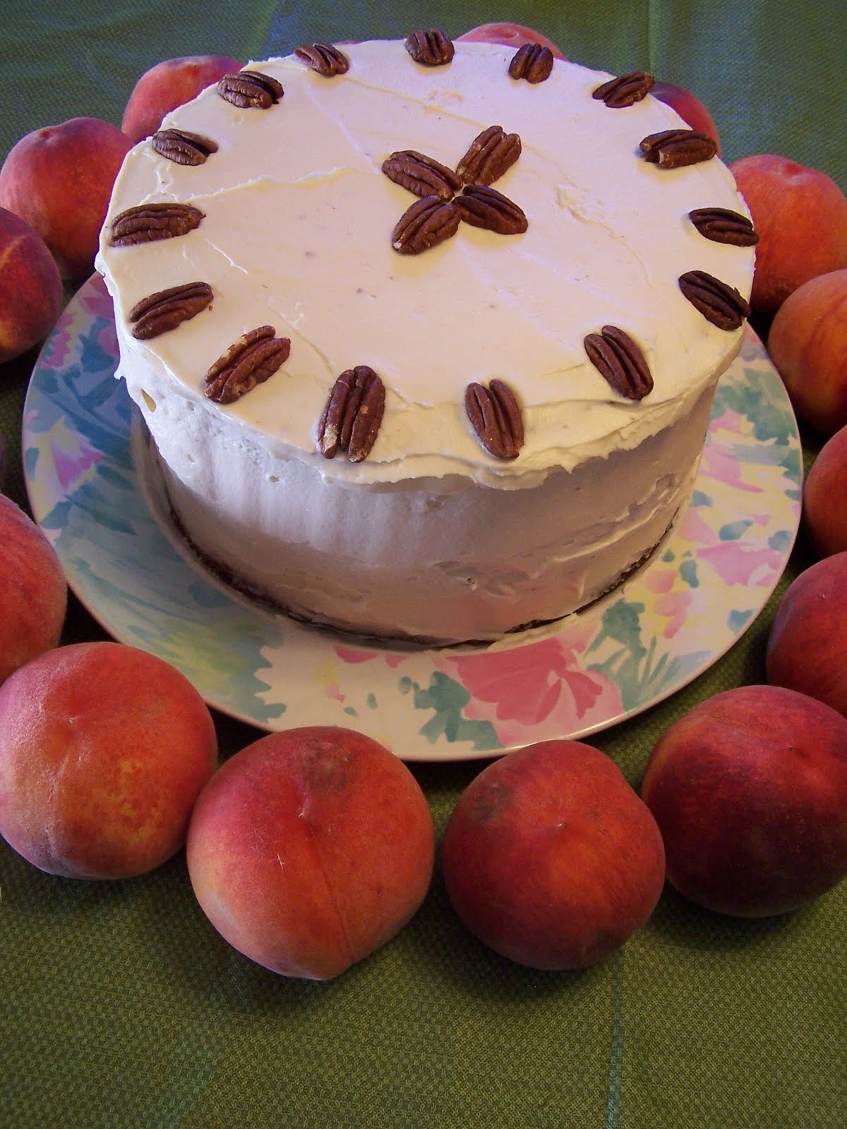 Family Chefmate Peach Cake With Dulce de Leche Frosting