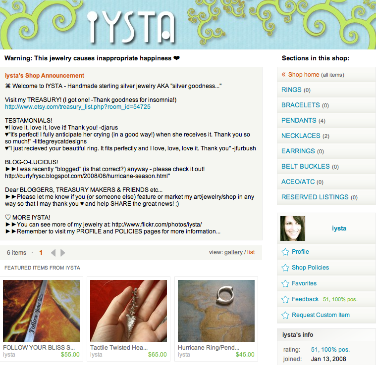 Iysta - My Shop on Etsy!