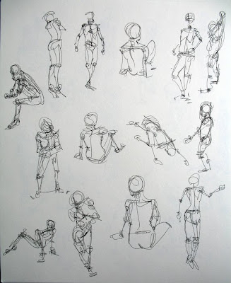 30 second and 1 minute Gesture Drawings