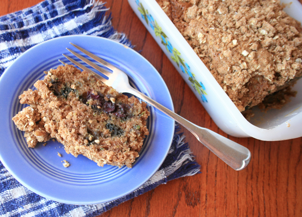 on the brightside...: blueberry zucchini bread with crumb topping