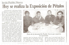 Exposición de Petalos organizada en 2003 por la Juventud de Pueblo Nuevo