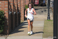 Tallahassee's Judy Alexander, top woman in the Blountstown Jingle Bell Run, competing in a race on the FSU campus in January of 2010.