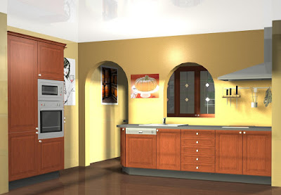 Diseño muebles de cocina: Diseño de cocina rustica, en madera.