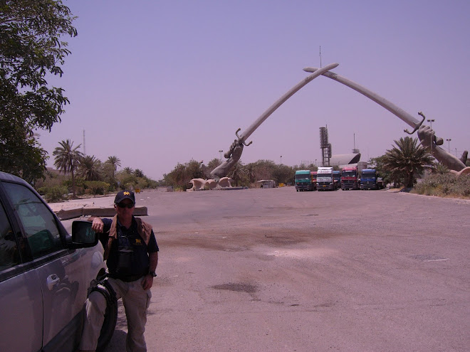 Author at the Crossed Swords, Baghdad, 2005