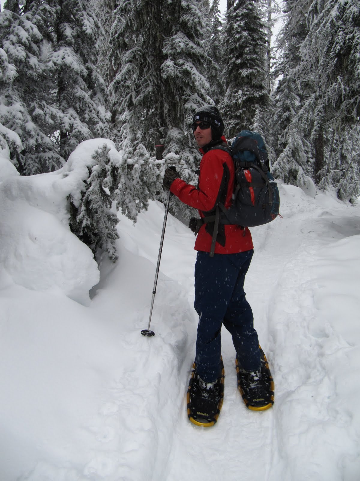Backpacker Rose Snowshoeing Mount Spokane