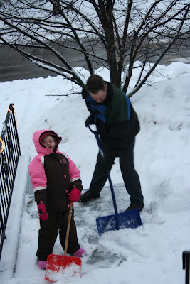 Shoveling with Daddy