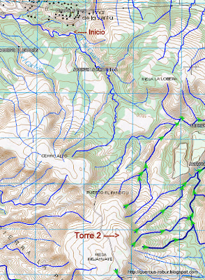 Mapa hidrográfico de Cerro Alto y Mesa Nejahuate