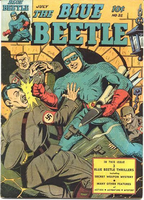 In an alternate, Alan-Moore-written tale, this is Hollis Mason punching a guy *dressed* like Hitler. Who gets off on this sort of thing.