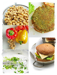 BURGER-a-la-FALAFEL .... Chickpea Delight! 28 making