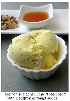 Saffron Pistachio Yogurt Ice Cream...Happy IWD 26 saffron+icecream2