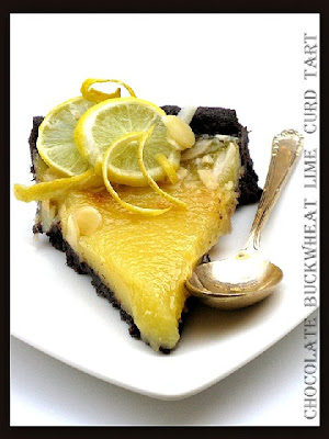 CHOCOLATE BUCKWHEAT TART with a lime curd filling...Fresh & Exciting CHOCOLATE BUCKWHEAT TART with a lime curd filling...Fresh & Exciting