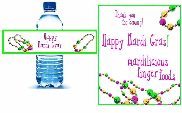 mardi gras labels